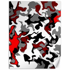 Vector Red Black White Camo Advance Canvas 18  X 24   by Mariart