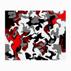 Vector Red Black White Camo Advance Small Glasses Cloth (2-side) by Mariart