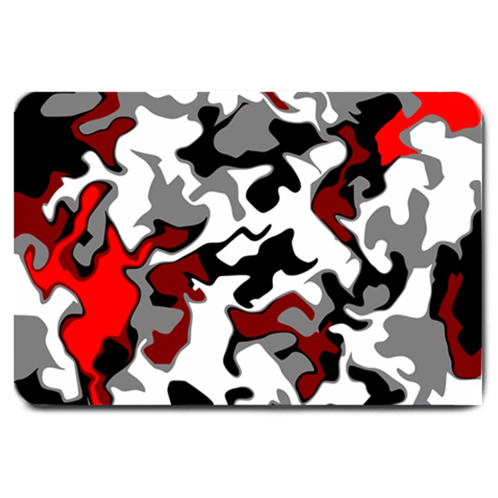 Vector Red Black White Camo Advance Large Doormat 