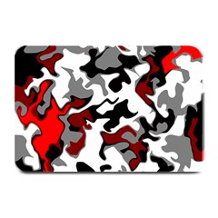 Vector Red Black White Camo Advance Plate Mats by Mariart