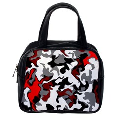 Vector Red Black White Camo Advance Classic Handbags (one Side) by Mariart