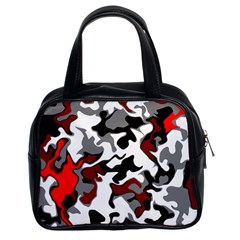 Vector Red Black White Camo Advance Classic Handbags (2 Sides) by Mariart