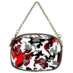 Vector Red Black White Camo Advance Chain Purses (one Side)  by Mariart