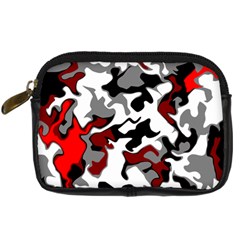 Vector Red Black White Camo Advance Digital Camera Cases