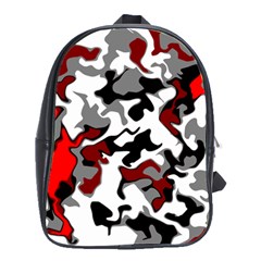 Vector Red Black White Camo Advance School Bag (large)