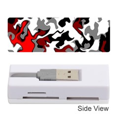 Vector Red Black White Camo Advance Memory Card Reader (stick)  by Mariart