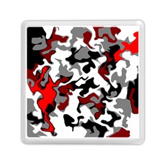 Vector Red Black White Camo Advance Memory Card Reader (square) 