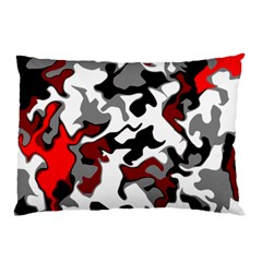 Vector Red Black White Camo Advance Pillow Case (two Sides) by Mariart