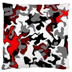 Vector Red Black White Camo Advance Large Cushion Case (one Side) by Mariart