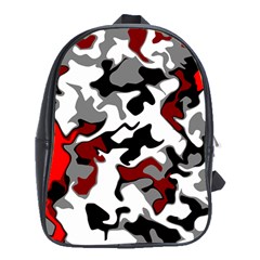 Vector Red Black White Camo Advance School Bag (xl)