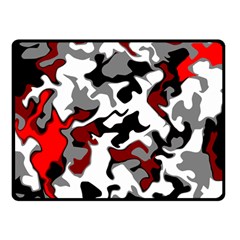 Vector Red Black White Camo Advance Double Sided Fleece Blanket (small) 