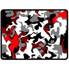 Vector Red Black White Camo Advance Double Sided Fleece Blanket (large)  by Mariart