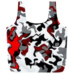 Vector Red Black White Camo Advance Full Print Recycle Bags (L)  Front