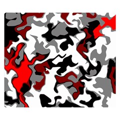 Vector Red Black White Camo Advance Double Sided Flano Blanket (small) 