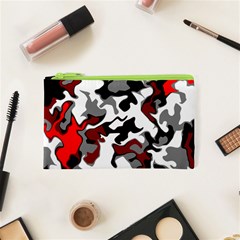 Vector Red Black White Camo Advance Cosmetic Bag (xs) by Mariart