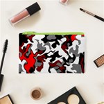 Vector Red Black White Camo Advance Cosmetic Bag (XS) Front