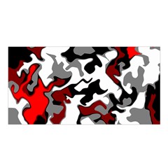 Vector Red Black White Camo Advance Satin Shawl