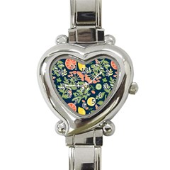 Summer Fruite Orange Lemmon Tomato Heart Italian Charm Watch