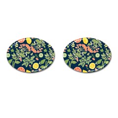 Summer Fruite Orange Lemmon Tomato Cufflinks (oval) by Mariart