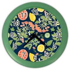 Summer Fruite Orange Lemmon Tomato Color Wall Clocks