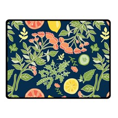 Summer Fruite Orange Lemmon Tomato Fleece Blanket (small)