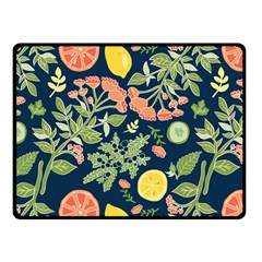 Summer Fruite Orange Lemmon Tomato Double Sided Fleece Blanket (small) 