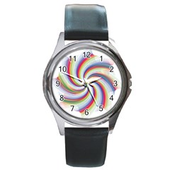 Prismatic Hole Rainbow Round Metal Watch by Mariart