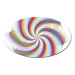 Prismatic Hole Rainbow Oval Magnet Front