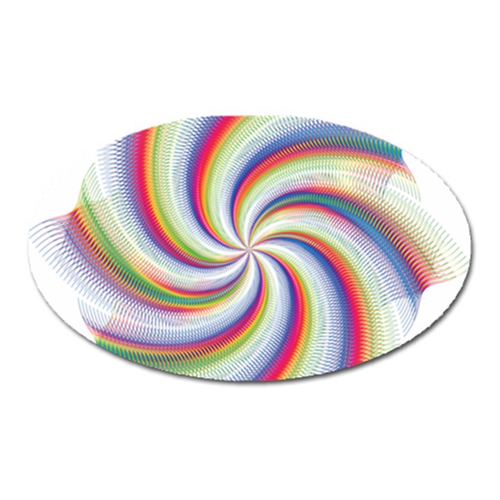 Prismatic Hole Rainbow Oval Magnet