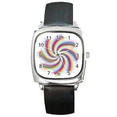 Prismatic Hole Rainbow Square Metal Watch by Mariart