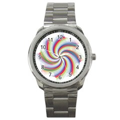 Prismatic Hole Rainbow Sport Metal Watch by Mariart