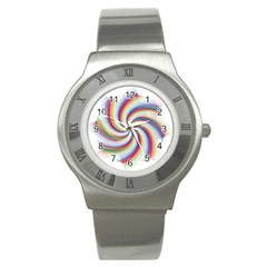 Prismatic Hole Rainbow Stainless Steel Watch by Mariart