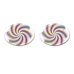 Prismatic Hole Rainbow Cufflinks (oval) by Mariart