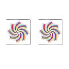 Prismatic Hole Rainbow Cufflinks (square) by Mariart