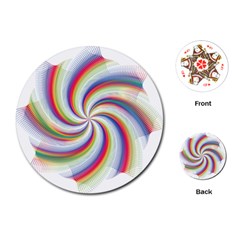 Prismatic Hole Rainbow Playing Cards (round) 