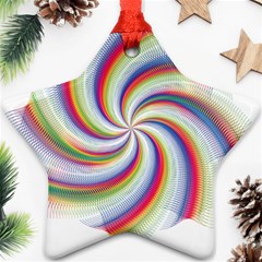 Prismatic Hole Rainbow Star Ornament (two Sides)