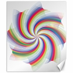 Prismatic Hole Rainbow Canvas 8  X 10 