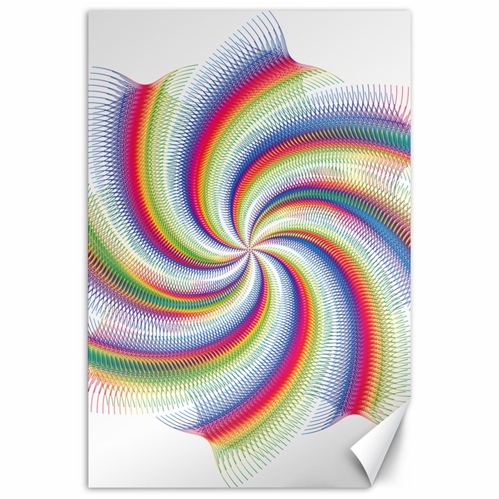 Prismatic Hole Rainbow Canvas 20  x 30  