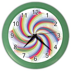 Prismatic Hole Rainbow Color Wall Clocks by Mariart