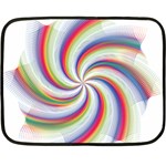 Prismatic Hole Rainbow Fleece Blanket (Mini) 35 x27  Blanket