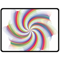 Prismatic Hole Rainbow Fleece Blanket (large)  by Mariart