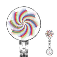 Prismatic Hole Rainbow Stainless Steel Nurses Watch