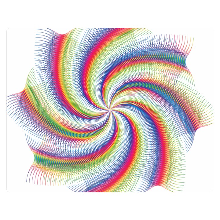 Prismatic Hole Rainbow Double Sided Flano Blanket (Medium) 