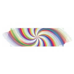 Prismatic Hole Rainbow Satin Scarf (oblong)