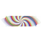 Prismatic Hole Rainbow Satin Scarf (Oblong) Front