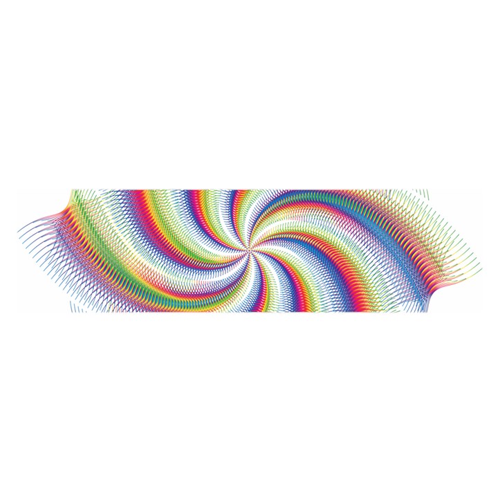 Prismatic Hole Rainbow Satin Scarf (Oblong)