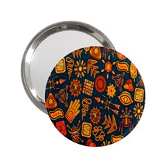 Tribal Ethnic Blue Gold Culture 2 25  Handbag Mirrors