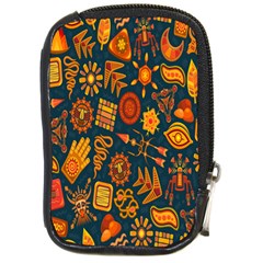 Tribal Ethnic Blue Gold Culture Compact Camera Cases