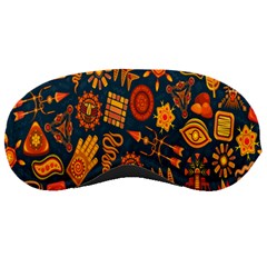 Tribal Ethnic Blue Gold Culture Sleeping Masks