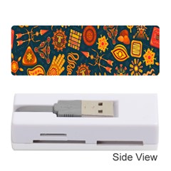 Tribal Ethnic Blue Gold Culture Memory Card Reader (stick) 